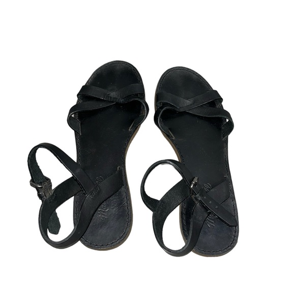 Madewell Black Crisscross Boardwalk Sandals Size 7.5 - Picture 2 of 7